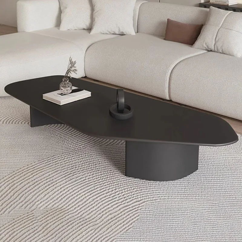 

Modern Design Coffee Table Black Low Irregular Low Marble Nordic Side Table Hotel Apartamento Mesa Auxiliar Furniture For Home