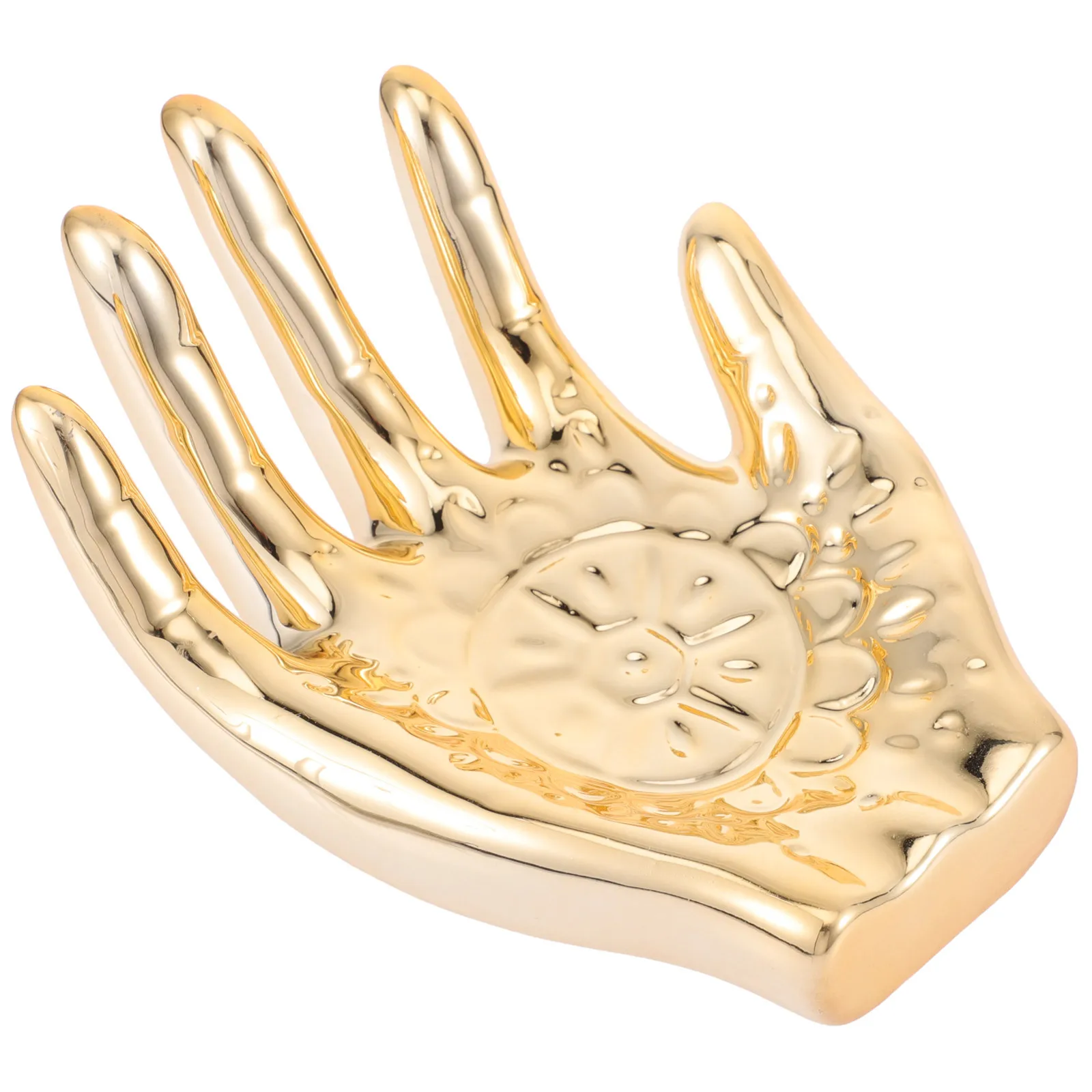

Palm Design Jewelry Display Rack Ceramic Trinket Dish Hand Shaped Holder for Rings Bracelets Necklaces Desktop Organizer