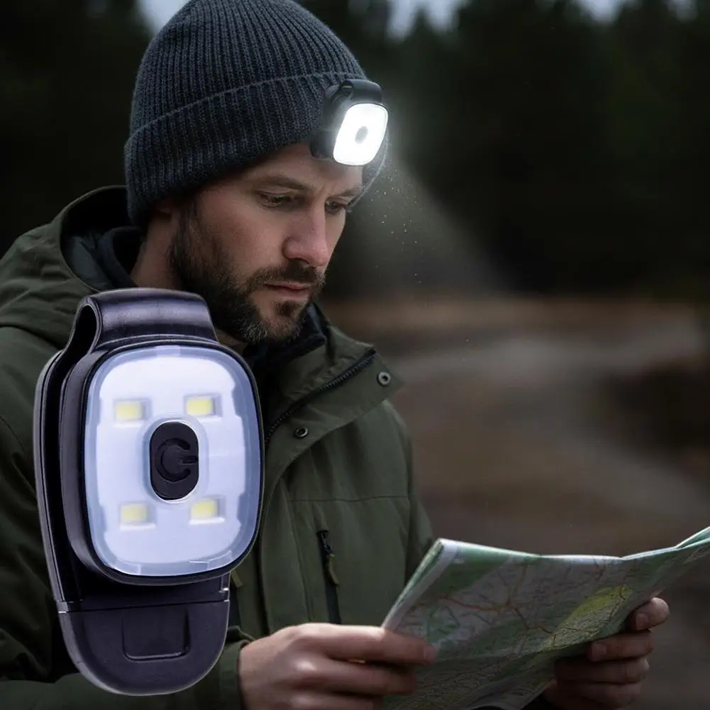 

Мини-светодиодный фонарик с зажимом, перезаряжаемый через USB, 3 режима освещения, портативный предупреждающий светильник с зажимом для бега, для ночных прогулок, работы