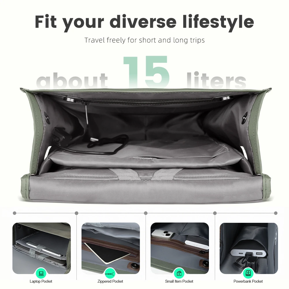 حقيبة ظهر مدرسية أنيقة للرجال من HK مقاومة للماء مقاس 15.6 بوصة للكمبيوتر المحمول مع منفذ USB حقيبة كمبيوتر محمول جامعية كلاسيكية للطلاب الرجال