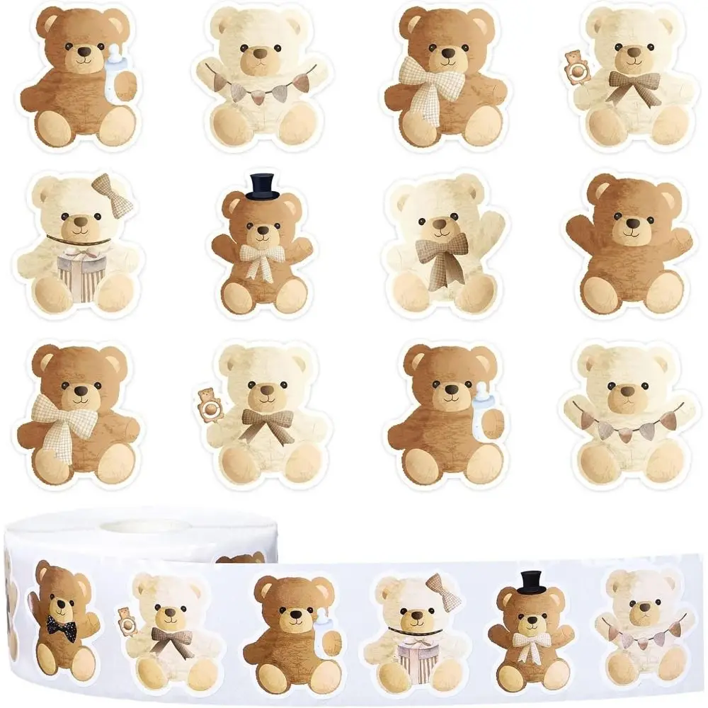 500PCS Multicolor Cartoon Bear Sticker DIY Accessories Decoration Cute Bear Decals Laptop Notebook Ornament Scrapbook Sticker