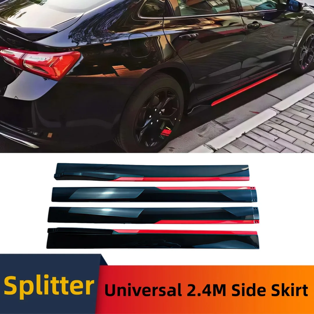 

Car Side Skirt Bumper Spoiler Splitter Diffuser Trim Body Kit Tuning Accessories Glossy Black For BMW Audi VW Honda Toyota Benz