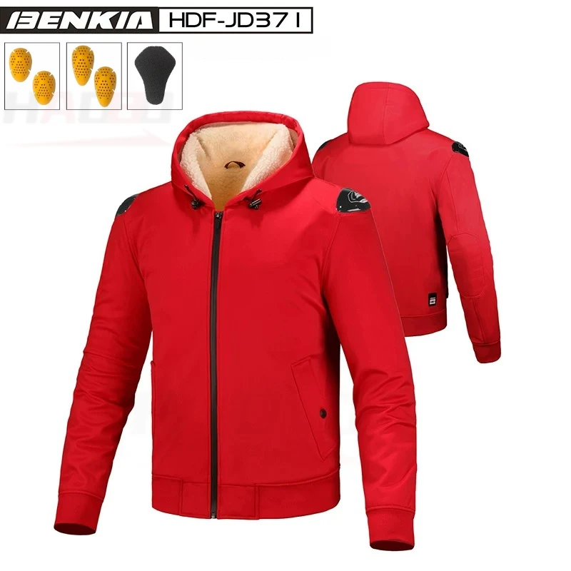 BENKIA Motorcycle Women Cycling Jacket Men Four Seasons Waterproof Windproof Warm Anti-drop Racing Commuter Locomotive Jackets