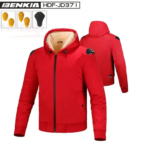 BENKIA Motorcycle Women Cycling Jacket Men Four Seasons Waterproof Windproof Warm Anti-drop Racing Commuter Locomotive Jackets