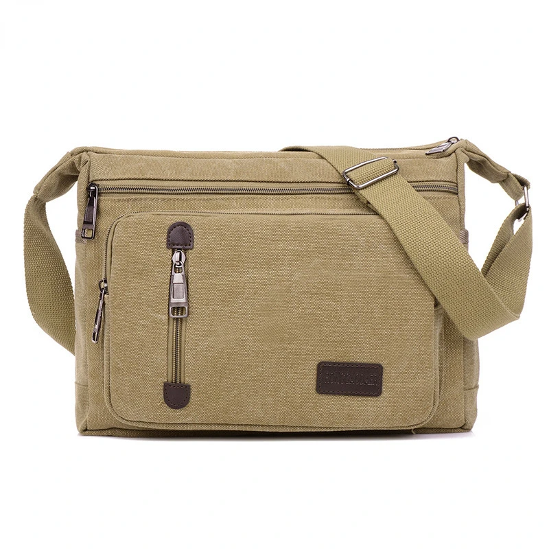 

Men's Canvas Shoulder Bag New Korean Fashion Leisure Travel Crossbody Shoulder Bag Minimalist Retro Large Shoulder Bag