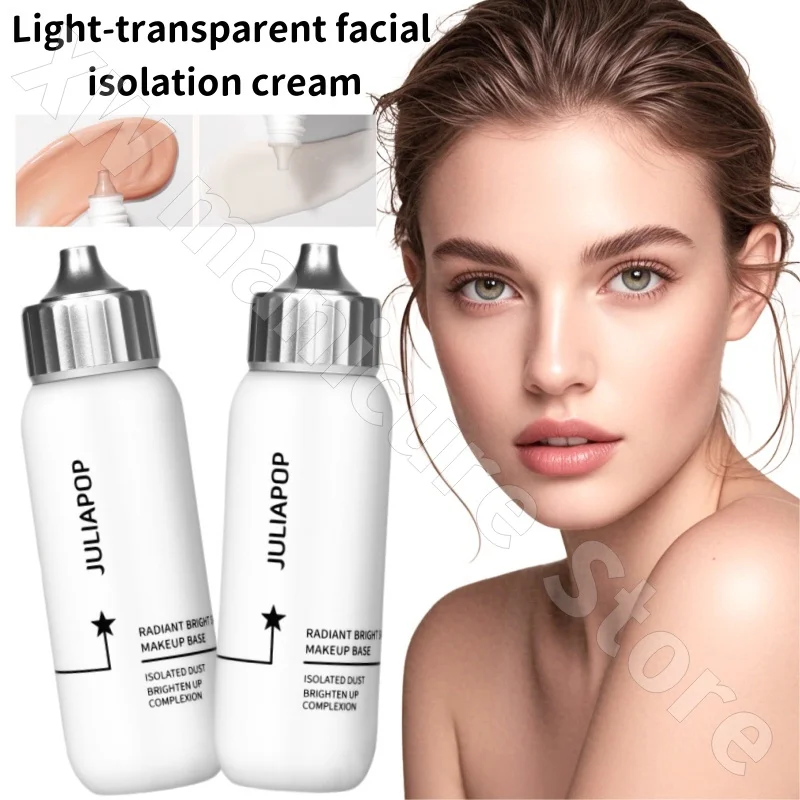 Light Translucent Facial Isolation Cream Pre-Cosmetic Moisturizing and Brightening Skin Tone Invisible Pores Uncooked Cream 35ML
