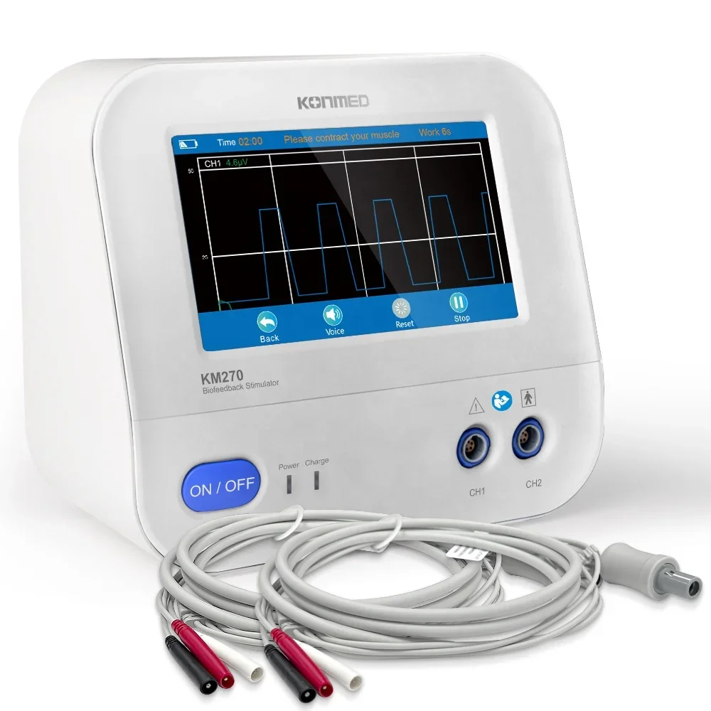 KONMED Biofeedback Wärmestimulator KM280Pro (EMG/ GAME/ETS/SPIEGEL/HEAT/STIM) für die Rehabilitation von Beckenboden