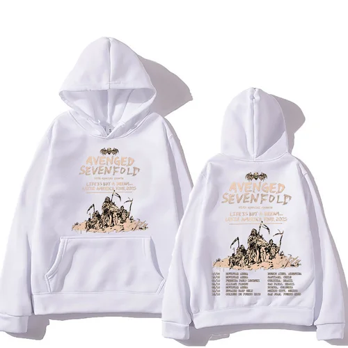 Imagen 2 del producto Avenged Sevenfold sudaderas con capucha Avenged Sevenfold Latin America Tour 2025 sudaderas Hip Hop novedad ropa mujeres/hombres Jersey suelto