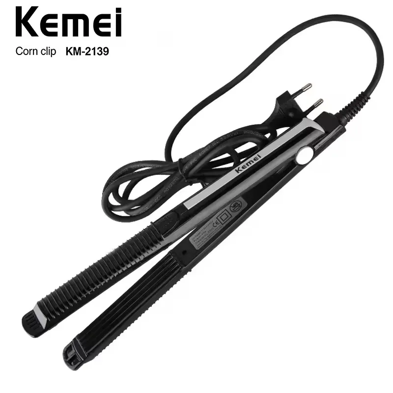 KEMEI KM-2139 Haarglätter Haarglätter mit mehrstufiger Einstellung Haarglättungs-Maisschere Haarwellenformer 2-in-1