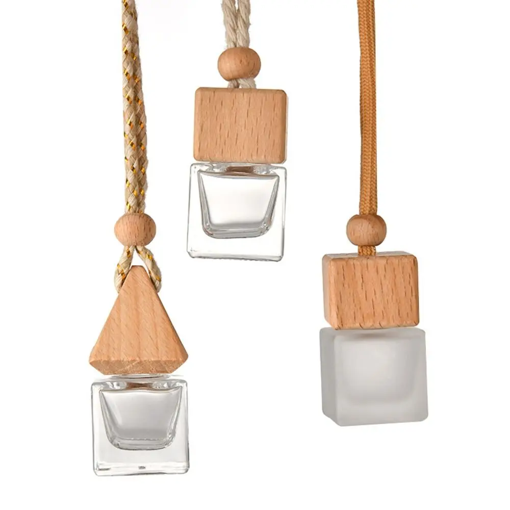 Auto Aromatherapy Fragrance Pendent Bottle Perfume Diffuser Automotive Decoration Car Hanging Glass Bottle Empty Perfum