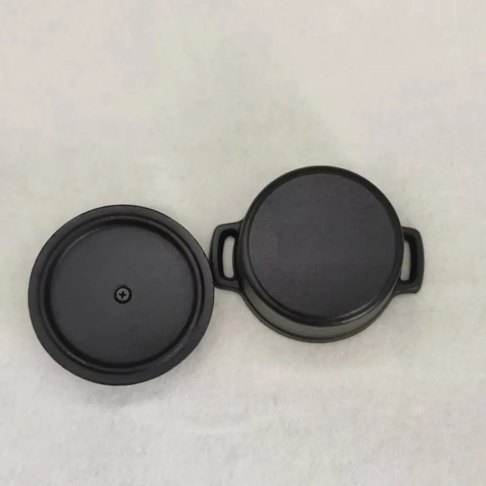 1Pc 10Cm Traditional Cast Iron Dutch Oven with Lid Double Thickened Handle for Slow Cooking Barbecue Pasta Kitchen Tool