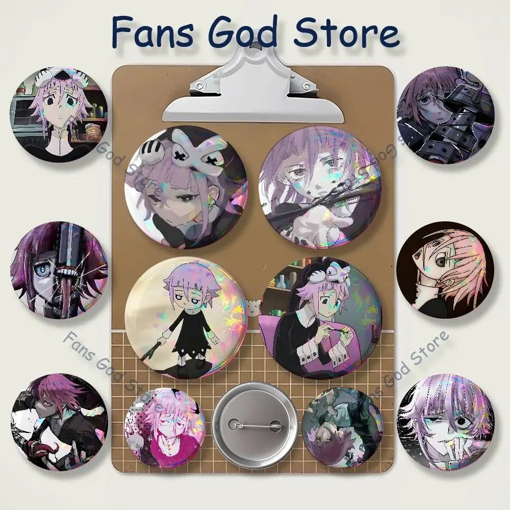 C-Crona S-Soul Anime E-Eater Enamel Pin Funny Cartoon Characters Badge Fashion Jewelry Accessories Round Snap-in Brooch Backpack