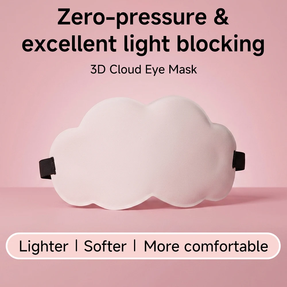 3D Cloud Eye Mask for Naps, Breathable and Light-Blocking, Eye Protection for Men and Women, High-Elastic Sponge Sleep Mask