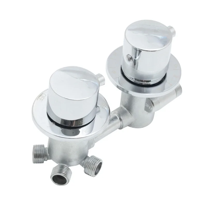 

4 Ways Water Outlet Cold And Hot Intubation Brass Diverter Shower Faucets Mixer Valves Bathroom Screw Thread Faucet