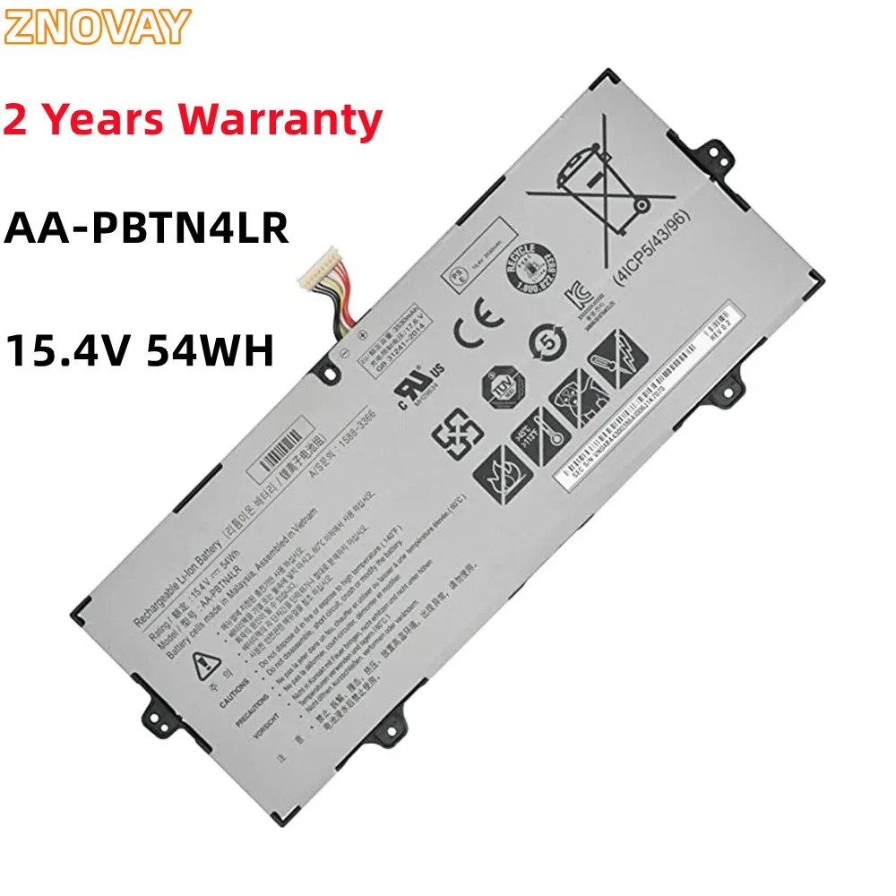 

ZNOVAY AA-PBTN4LR BA43-00 Laptop Battery For Samsung NP940X5M-X02US NP940X3M-K01US NOTEBook 9 PRO 15 NP940X5N NT950QAA 3530mAh