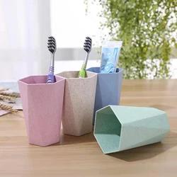 Bathroom Plastic Mouthwash Cup Coffee Tea Water Mug Home Travel Simple Solid Color Toothbrush Holder Drinkware Cup