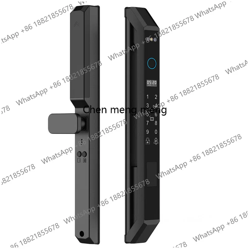Automatic, intelligent fingerprint password lock aluminum alloy outdoor courtyard sliding door broken bridge aluminum