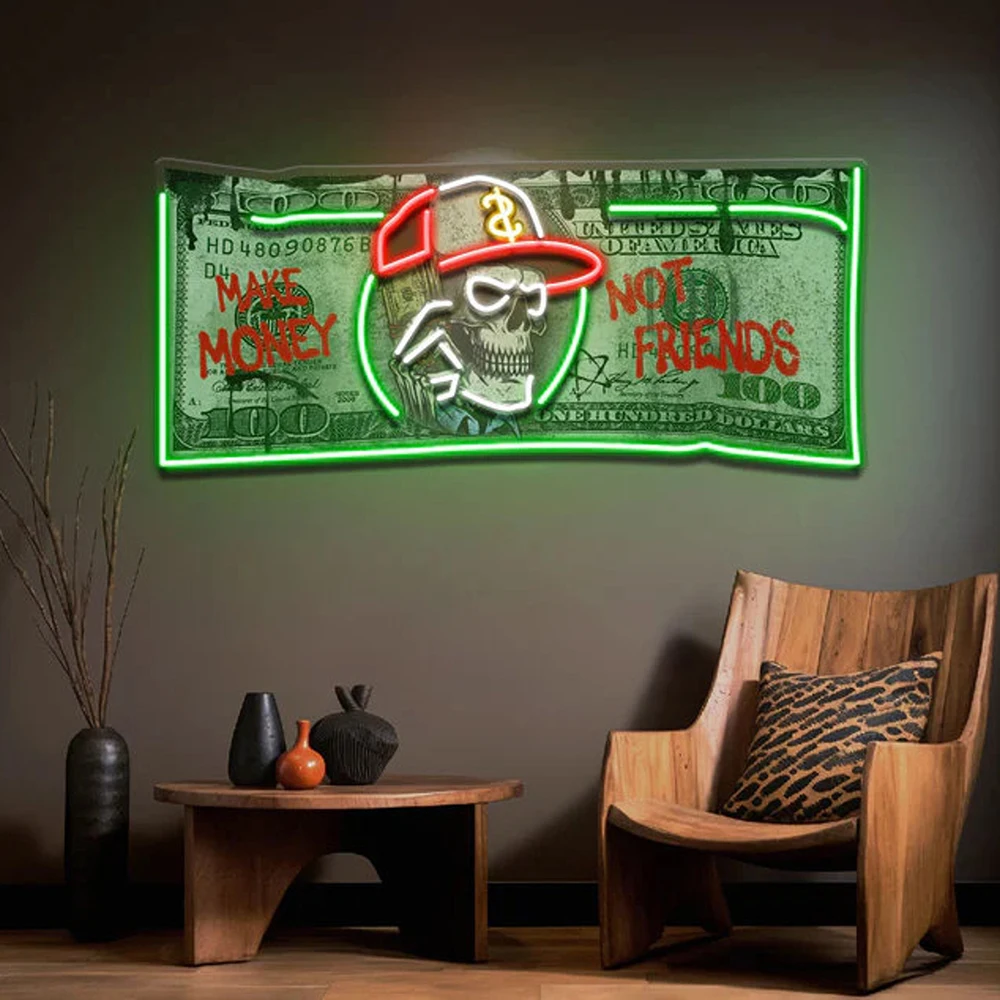 

Dollar Money Custom Neon Sign Living Room Wall Hangings Art Bedroom Neon Light for Bar Club Decor LED Neon Light Signs