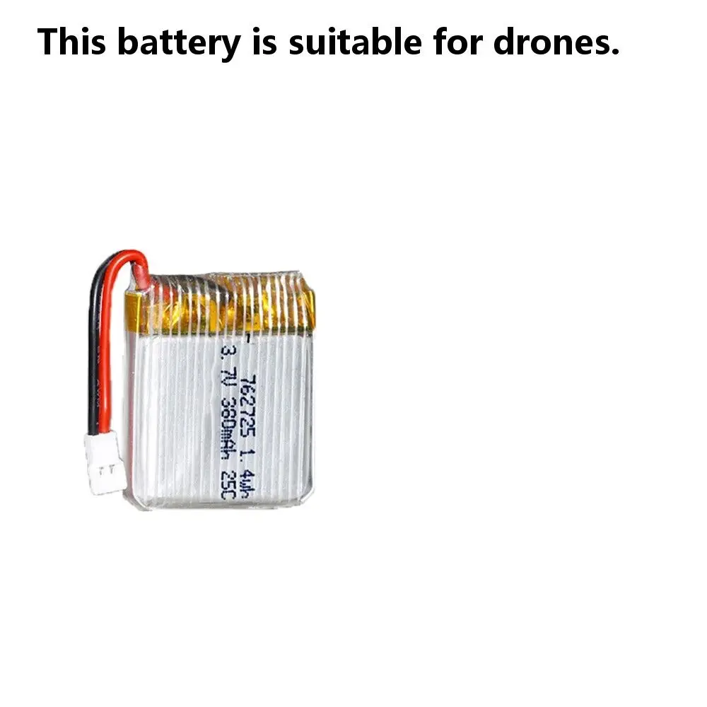 Rechargeable 3.7V 762725 25C 380Mah Li-Polymer Li Battery For Rc Drone X5C X3 X4 H107D  Helicopter Models X5Sw