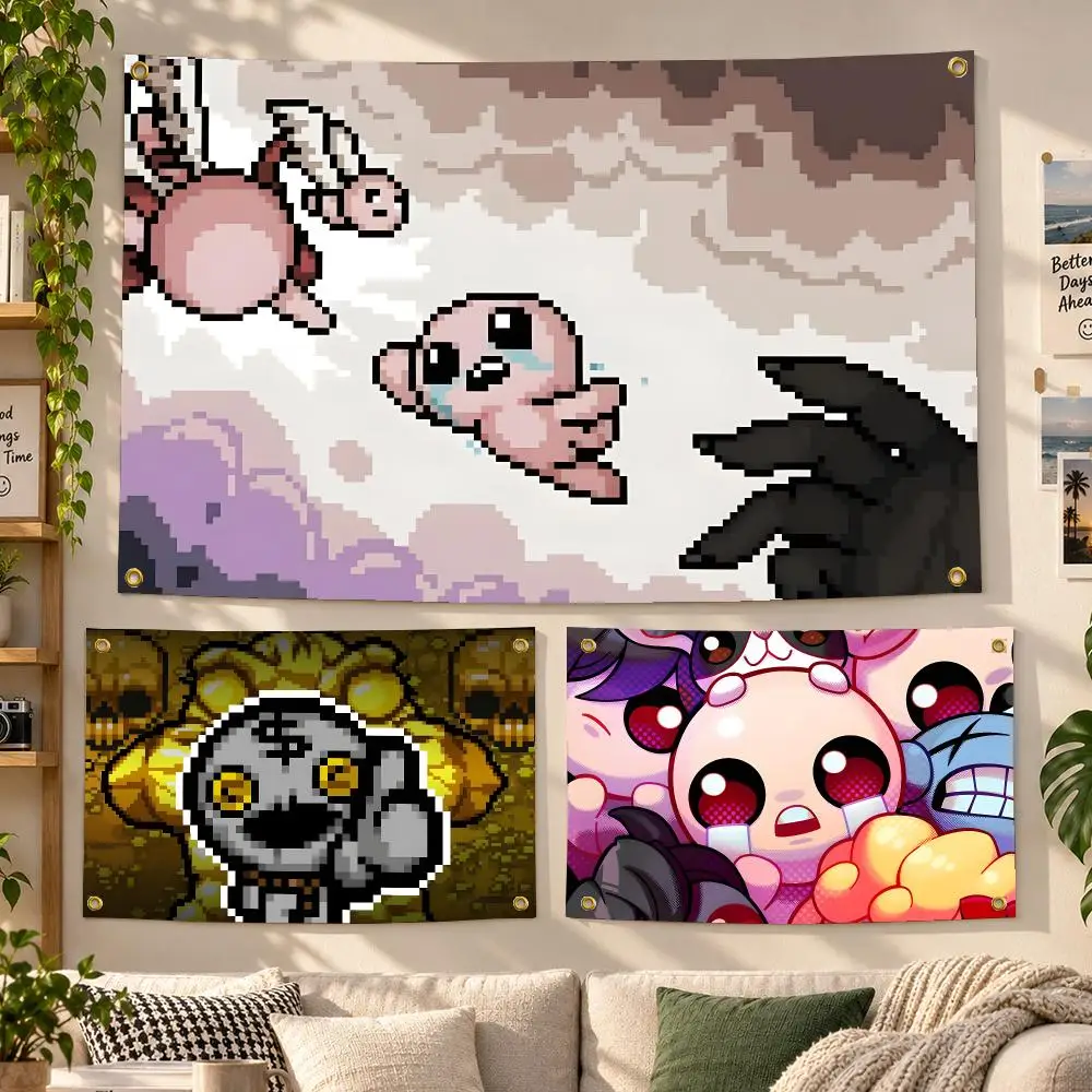 Game The Binding of Isaac Roguelike Flags Personalized Banner Flag Room Dorm Camping Picnic Garage Bar Outdoor Wall Decor