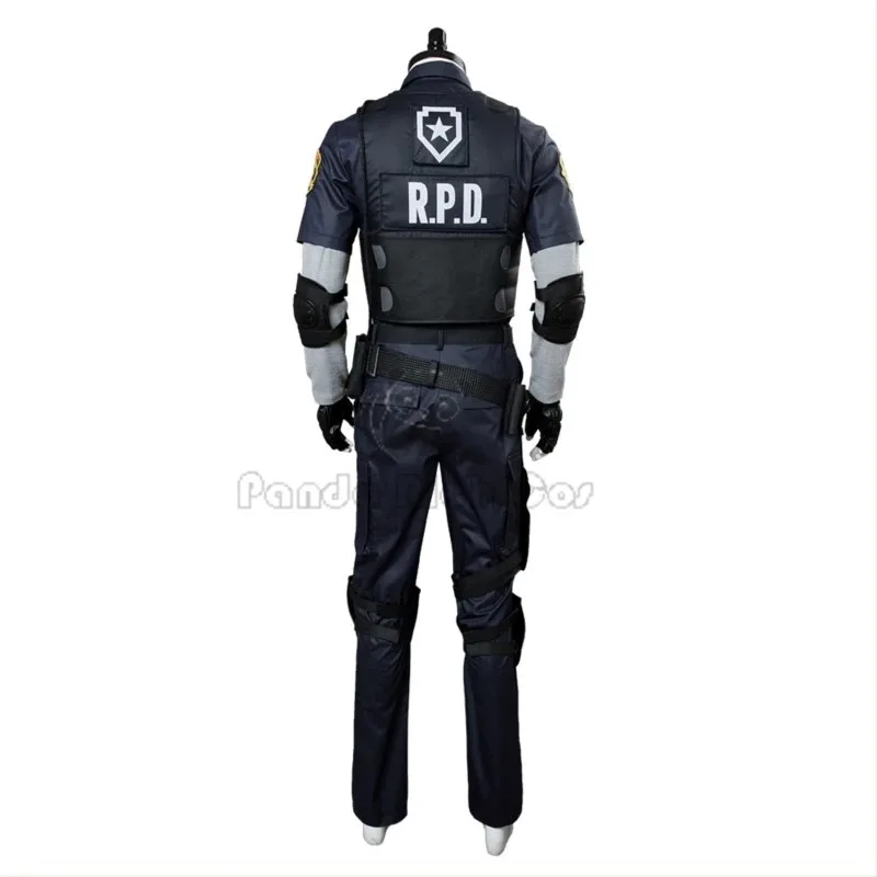 

qq681Biohazard Resident 4 Remake Leon S Kennedy Evil Cosplay Costume Jacket Coat Tops Pants Man Fantasia Outfits Halloween Party