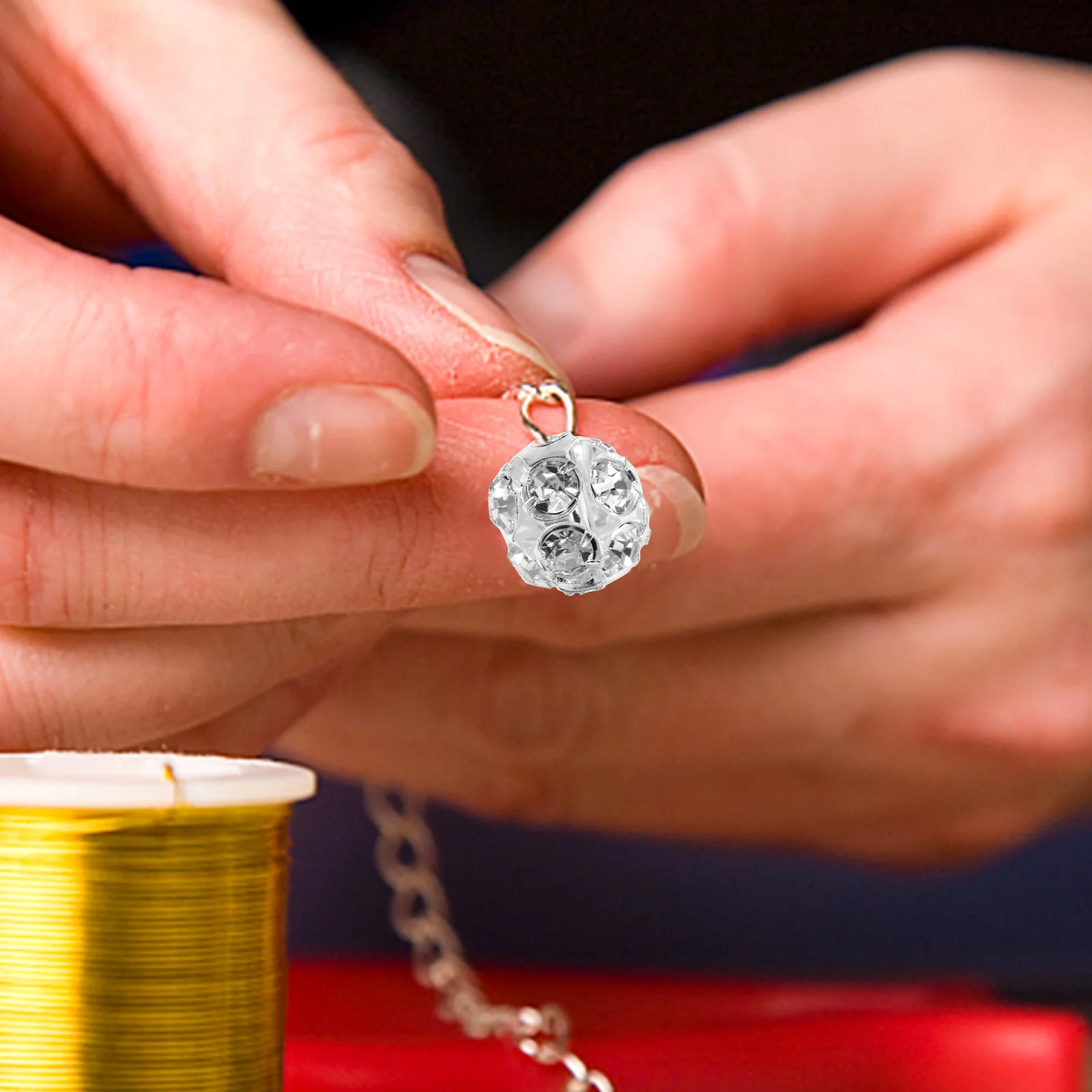 

90 Pcs Bracelet Beads Spacer Jewelry Making Supplies Loose Accessories Round Small Craft Copper