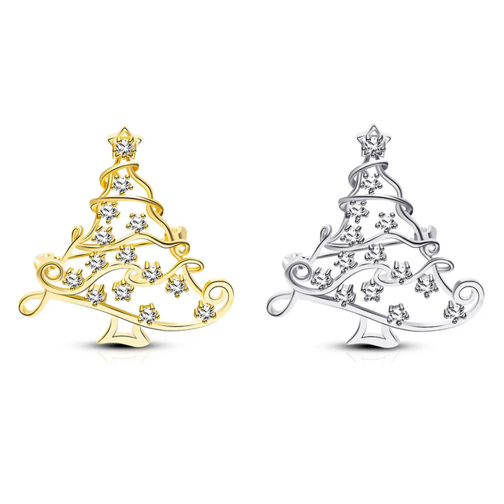 

Christmas Tree Brooch Metal Pins Shaped Xmas Breastpin Premium Alloy Long Term Use Perfect For Bag Clothes Hat Scarf Gift