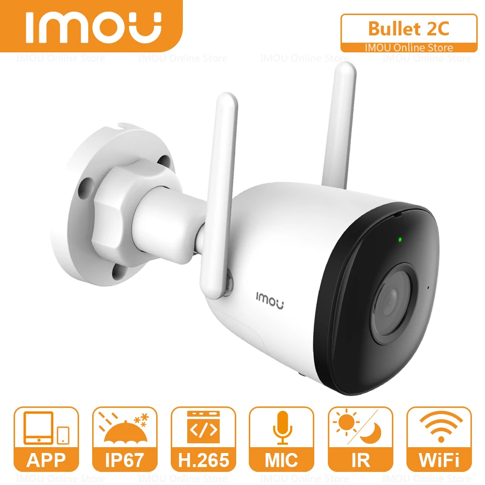 

IMOU Bullet 2C Wifi IP Camera Outdoor Human Detection Built-in Hotspot Sound Recording ONVIF RTSP Surveillance CCTV