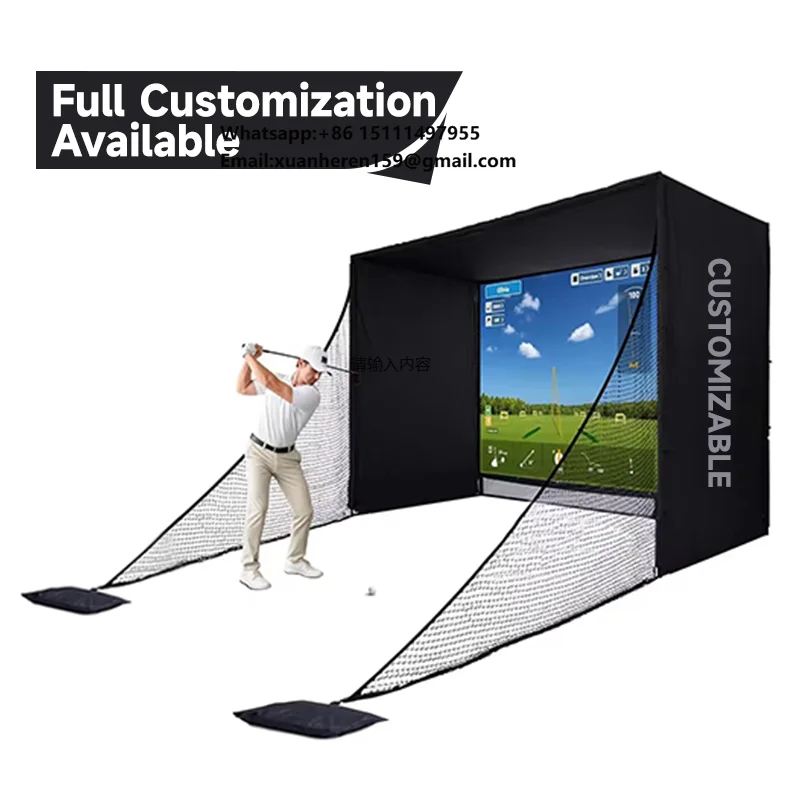 Custom Kit Projector Portable Golf Enclosure Simulator Diy Cabinet Portable Garage Golf Simulator Enclosure