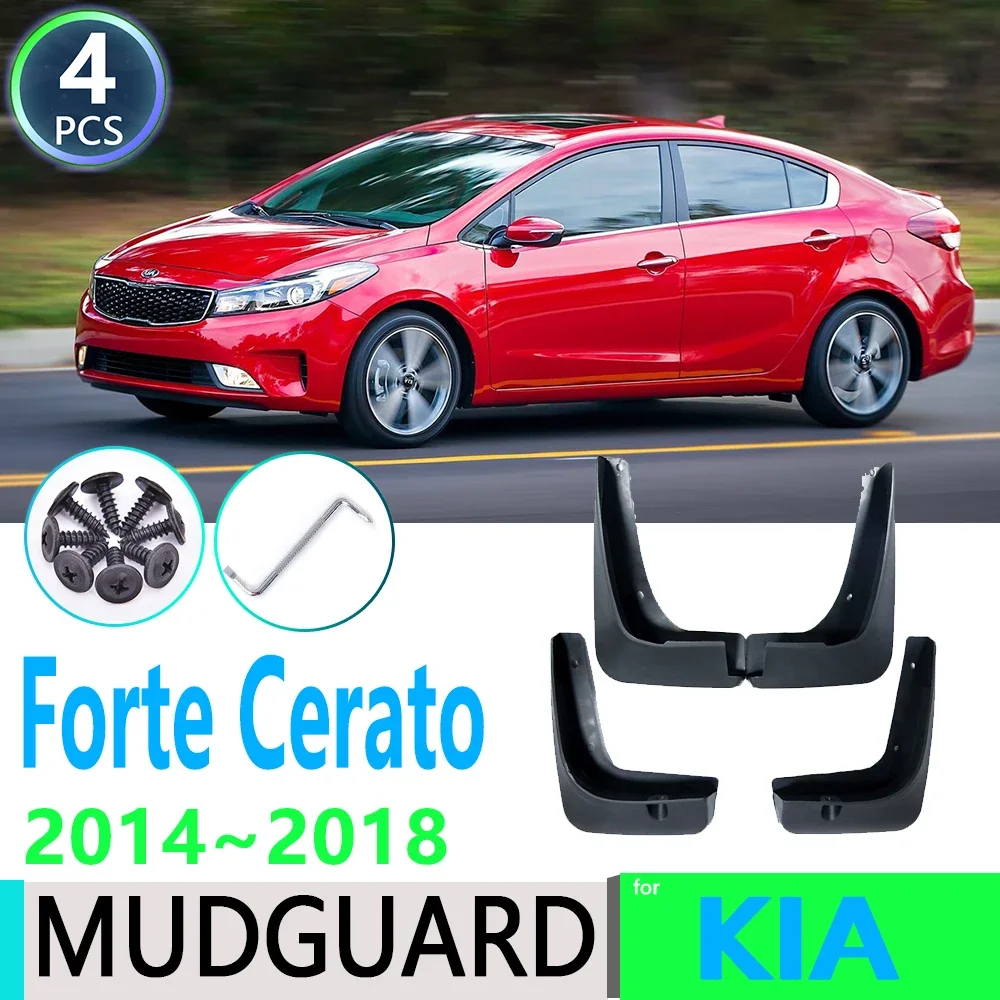 for KIA Forte Cerato K3 2014 2015 2016 2017 2018 4PCS Front Rear Car Fender Mudguard Mud Flaps Guard Splash Flap Car Accessories