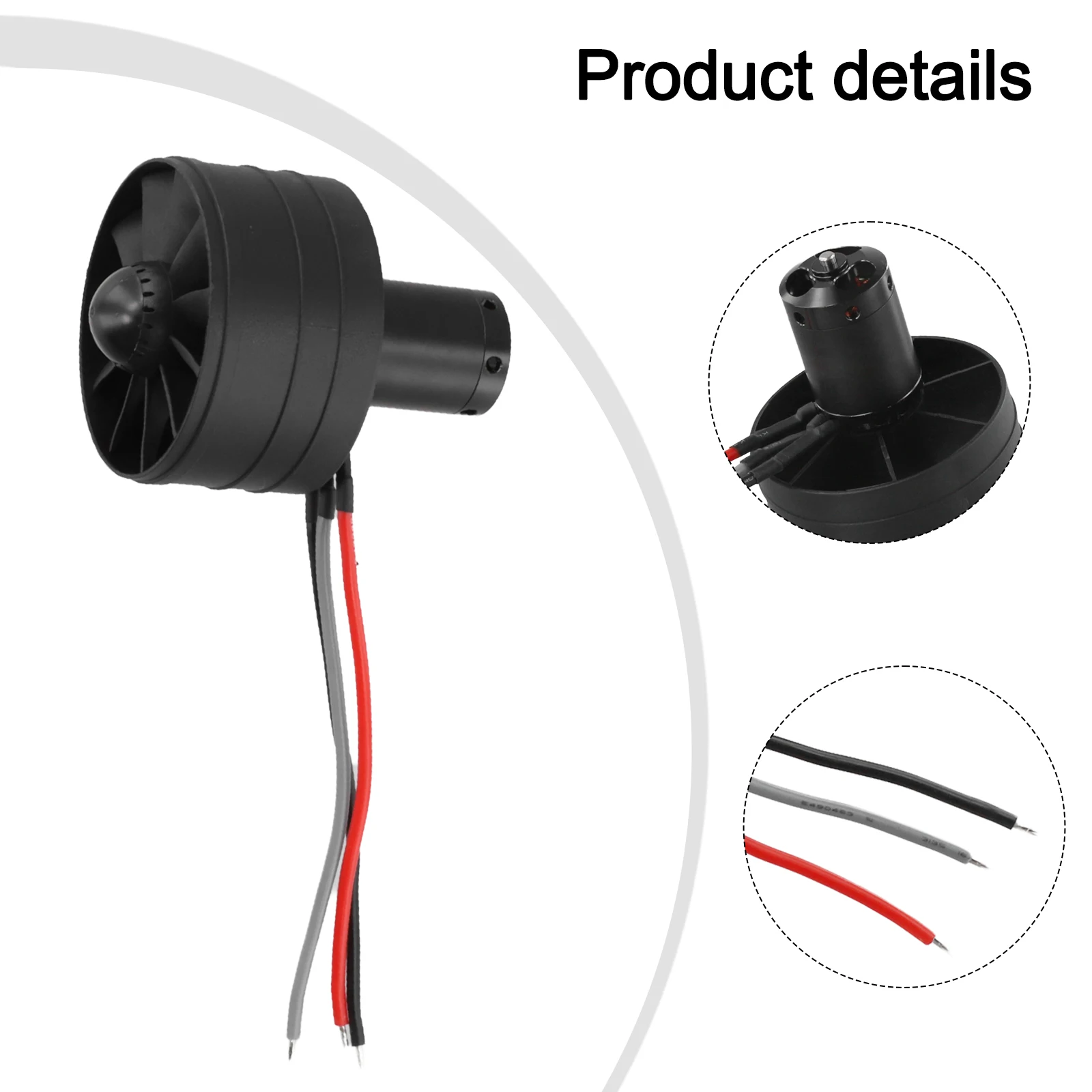Model Aircraft Fans 64mm EDF Motor Advanced Cooling System For Motor Multi Layer Safeguards High Speed Motor 1600g Thrust