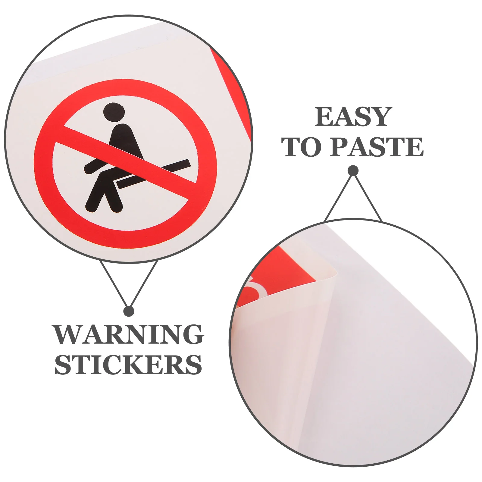 Sitting and Lying Sticker Safety Warning Stickers Office Signs Label Pvc Self-adhesive