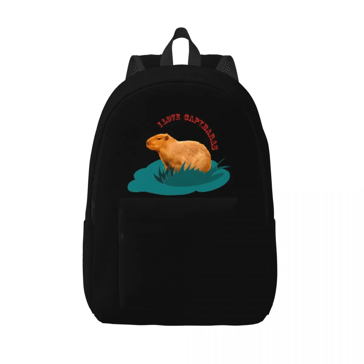 

Funny Animals Capybara Backpack Elementary High College School Student I Love Capybaras Bookbag Teens Canvas Daypack Sports