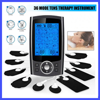 36 Modes TENS Unit Electric EMS Muscle Stimulation Relax Body Massager Electronic LCD Display Pulse Meridians Pain Relief Physio