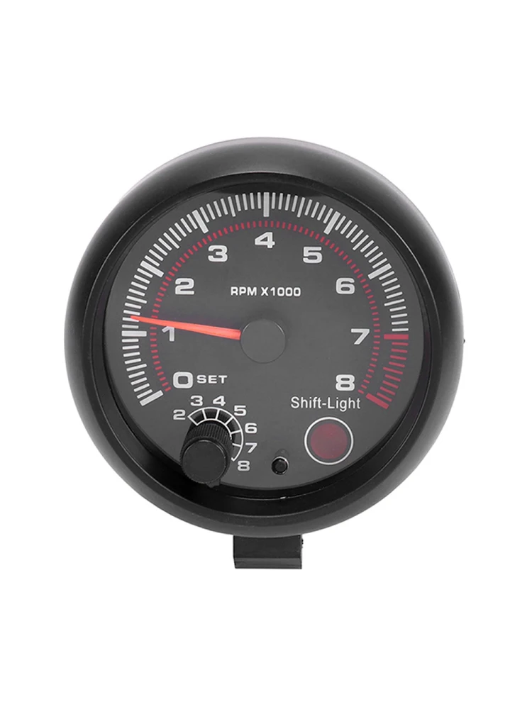 3.75 ''Automobile Refitted Instrument Black White Light Tachometer 0-8000 Pointer Tachometer 92mm Automobile tachometer