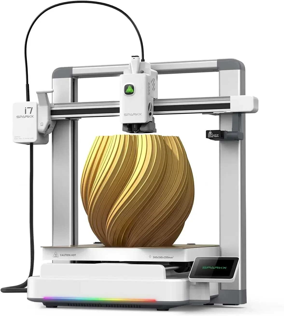 SPARKX i7 3D Printer with AI Camera Monitoring, Auto Leveling, Quiet High-Speed Desktop Printing, Easy Setup, Direct Drive Extru
