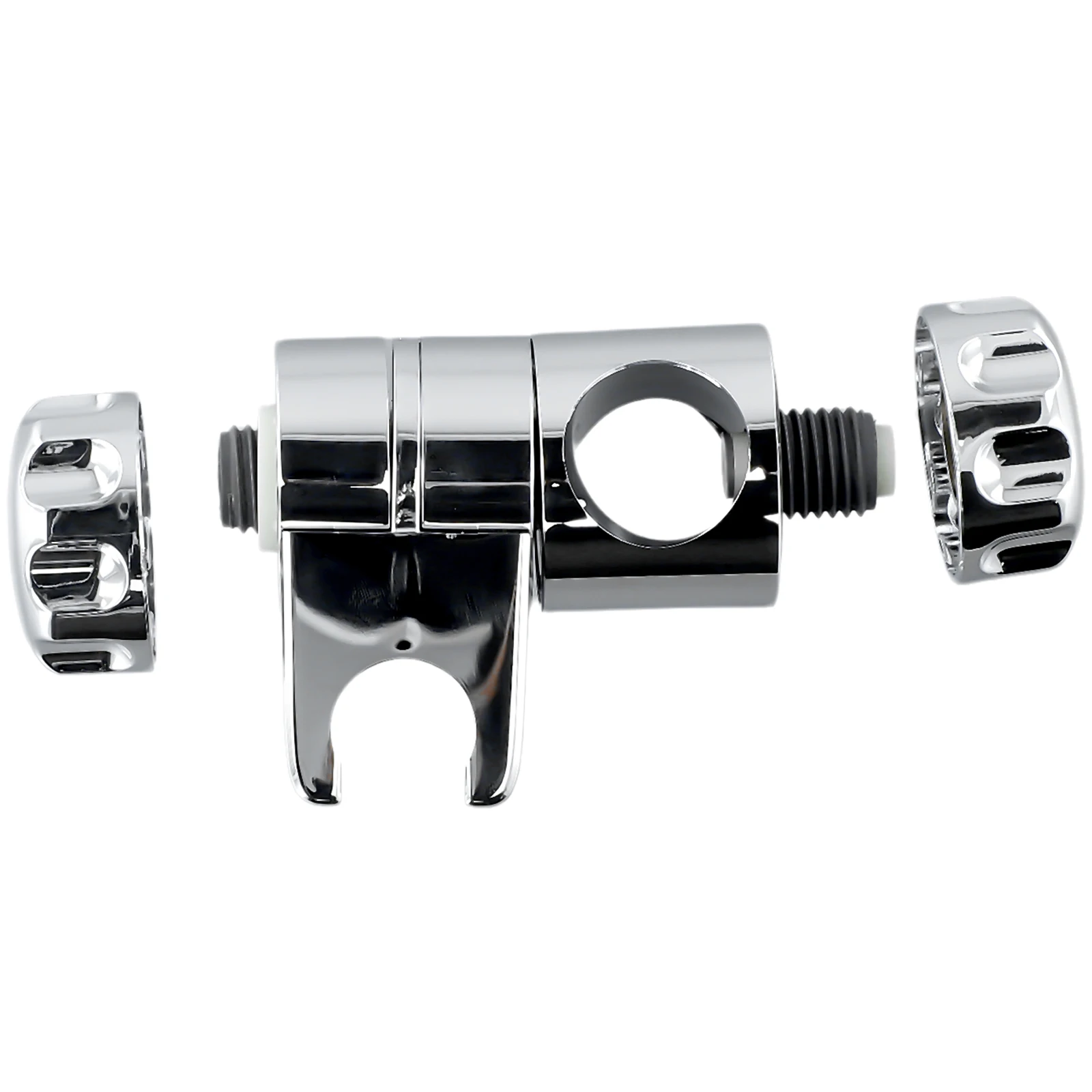 Shower Head Holder for Vertical Slide Bar Adjustable Positioning Bracket with 25mm Opening ABS and Electroplated Finish