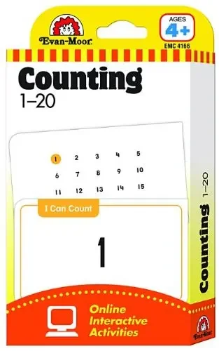 Evan-Moor Flashcards: Counting 1-20,aged 7 8 9 10, English card book 9781609639440