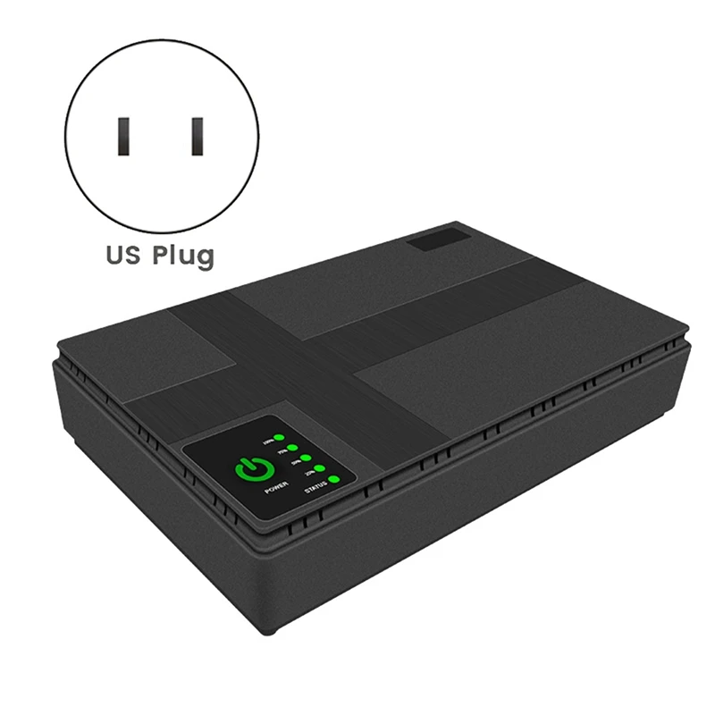 4X 9V 12V UPS Uninterruptible Power Supply Mini UPS USB 10400Mah 18W Battery Backup For Wifi Router CCTV(US Plug)