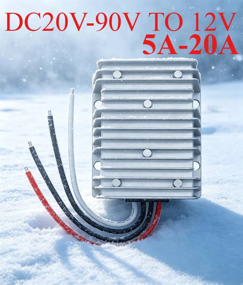 72V to12V 20A 24V 36V 48V 60V-12V 5A 10A Voltage Regulator  Car Truck Boat  buck 60v Power Supply Step-down DC DC Converter