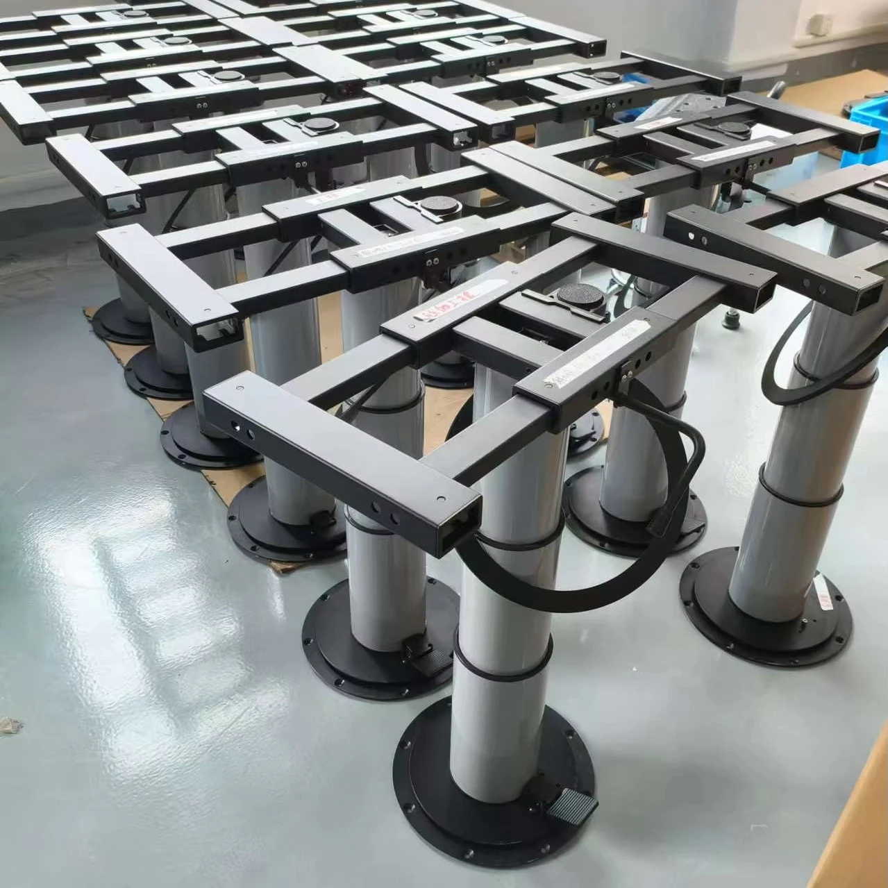 Adjustable Removable 360 Degree Rotation Desk Legs Aluminum Profile Table Leg Bracket Yumei Brand Black RV Parts Accessories