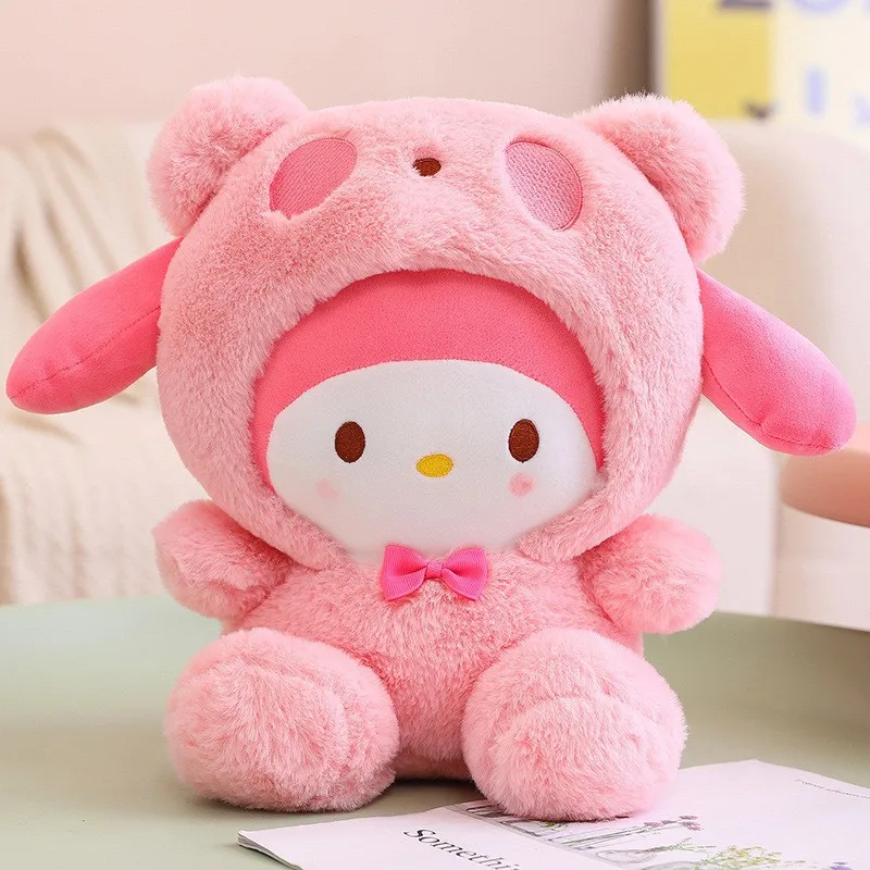 Cute Sanrio Anime 25Cm Plush Doll Toys Kawaii Hello Kitty Kuromi My Melody Cinnamoroll Cartoon Cute Plush Stuffed Toy Kids Gifts