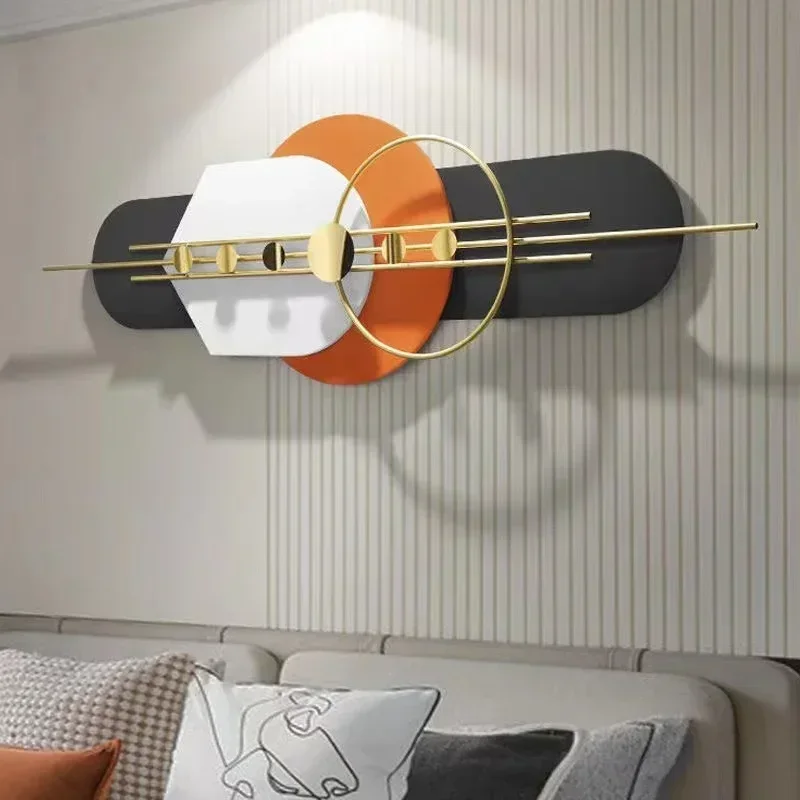 150x46 سنتيمتر بالجملة دروبشيبينغ المنتجات 2023 الجدار الديكور غرفة المعيشة أريكة التلفزيون خلفية جدار معدني الإبداعية الحديد معلقة #3