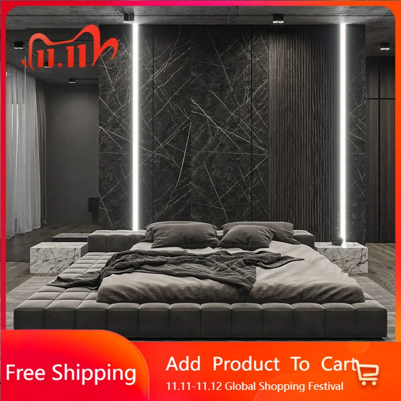 

Современная модная кровать для отеля, минималистичный татами, свадебная удобная кровать, качественная эстетика, удобная кровать Cama Casal, мебель