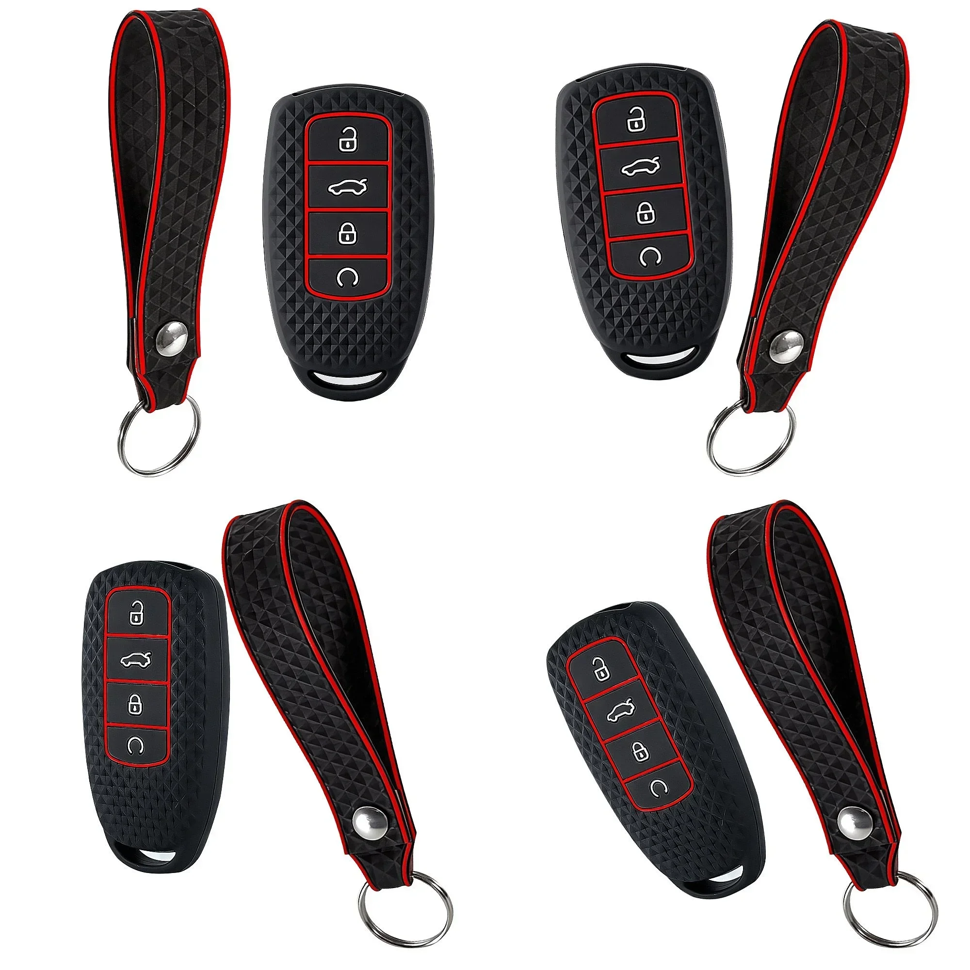Silicone Car Key Fob Cover Auto Key Shell For Chery Tigo 7 8 Pro Max Plus Omoda C5 Arrizo5 Plus