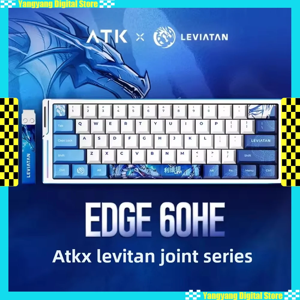 ATKxLEV EDGE 60HE Aluminium Alloy 8000hz Low latency Wired Magnetic Switch Keyboard Mechanical Gaming Keyboard Customized Gifts