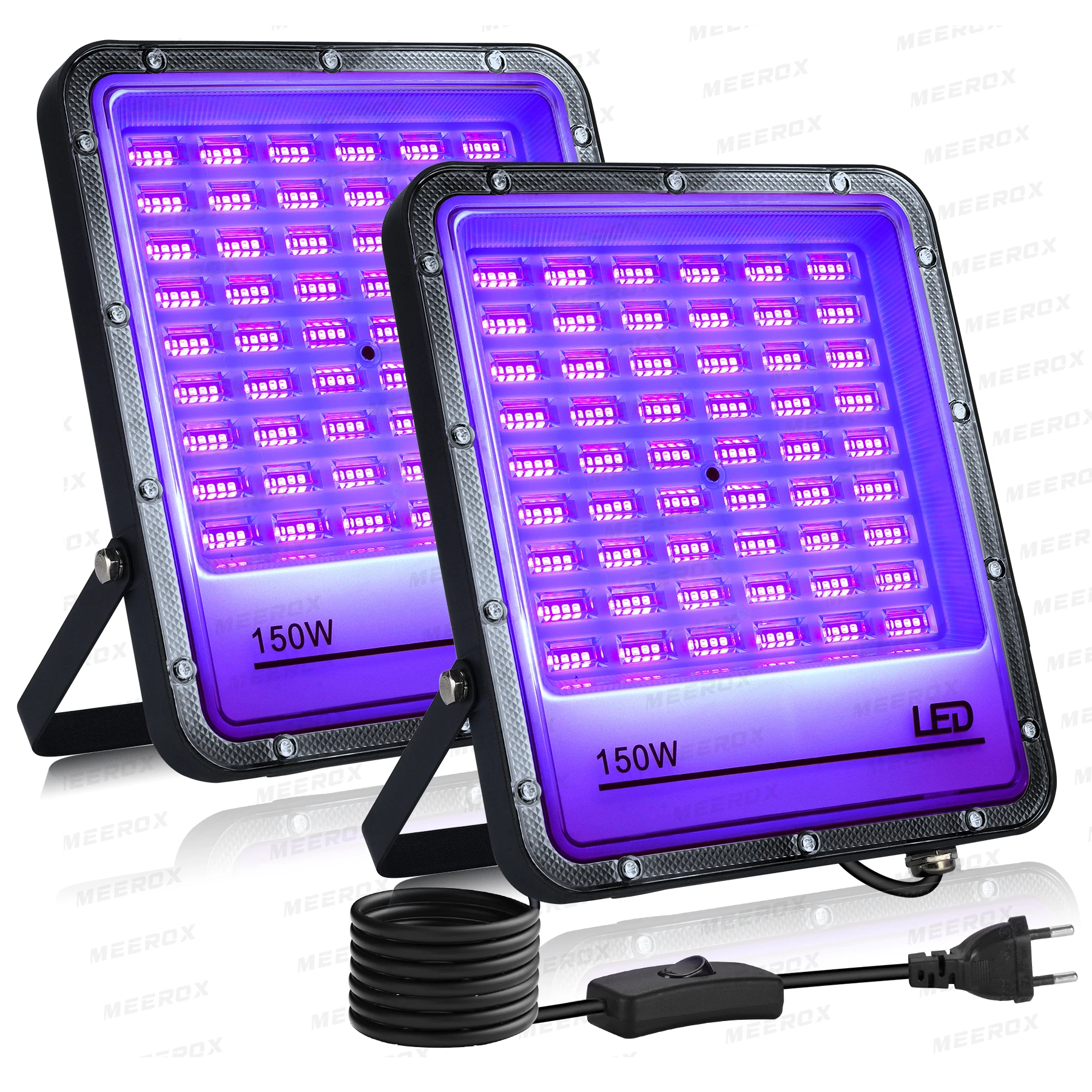 50W 100W 150W UV lumière noire projecteur LED extérieur avec prise LED projecteur 395nm lampe pour Bar discothèque fête Halloween