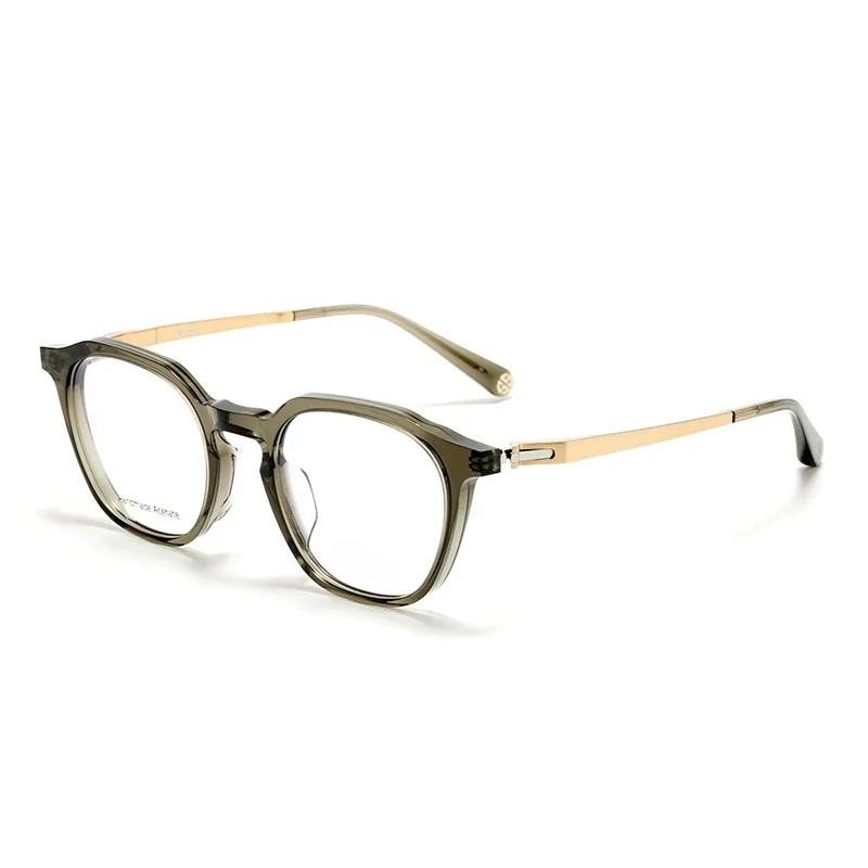 Belight Optische Italië Acetaat Met Titanium Handgemaakte Dikke Acetaat Vintage Retro Brillen Recept Lens sk1061