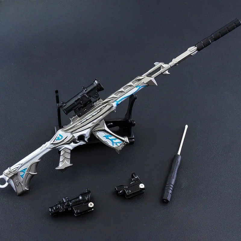 In Voorraad 24 cm VALORANT Predatory Impression Mob Mes Game Peropheral Non-Sharp Metalen Zwaard Wapen Sleutelhanger voor verjaardagscadeautjes