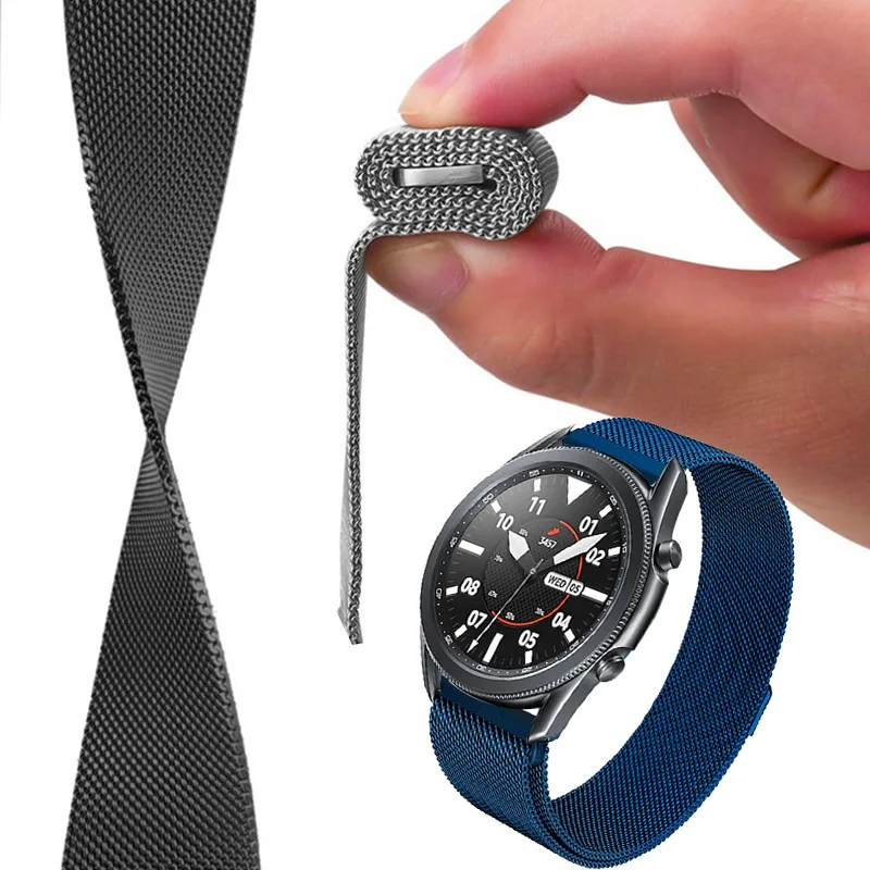 20mm or 22mm Stainless Steel Strap for Samsung Galaxy Watch 3 41mm Classic Metal Watchband Bracelet for Galaxy Watch 7 6 5 4 3